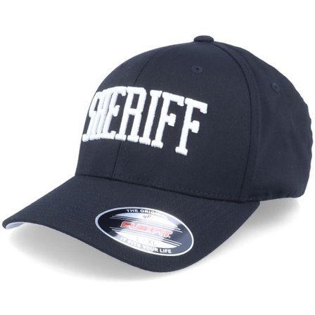 Iconic - Svart flexfit Keps - Sheriff 3D Black Flexfit @ Hatstore