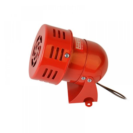 Larm 220V Kraftfull Exteriör, Siren Alarm 120db, Röd Motor Conduit Siren Metall Horn Industri Båt Alarm Ruikalucky