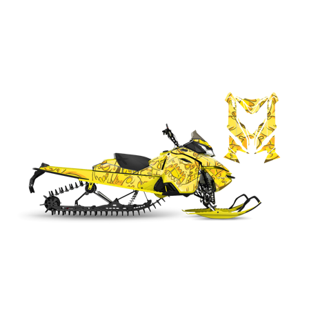 Dekalkit SweTown Slime Gul - Ski-Doo Summit X 600 E-Tec 146 2010-2015