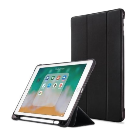 iPad 9.7" 5/6, iPad Air/Air 2 Tri-Fold fodral med pennfack - Svart