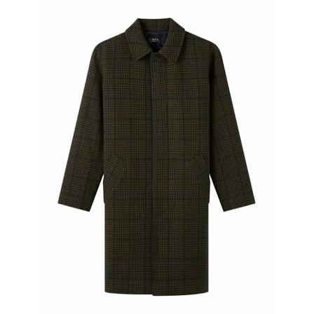 A.p.c., Single-Breasted Coats Groen, Heren, Maat:L