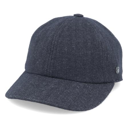 City Sport - Noir adjustable Casquette - Herringbone Softfix Black Dad Cap @ Hatstore