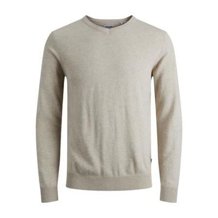 Jack & Jones, Jjeemil knit sweater Beige, Heren, Maat:M