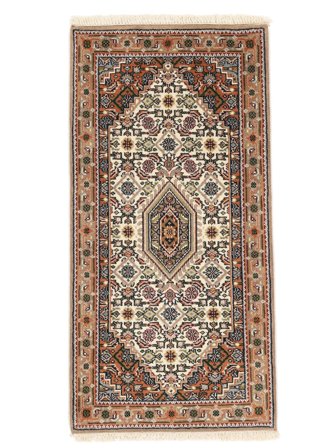 Bidjar Indisk Teppe Håndknyttet 73X144 Brun/Svart India