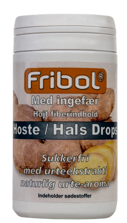 Fribol hoste/hals drops uten tilsatt sukker ingefær 60 g