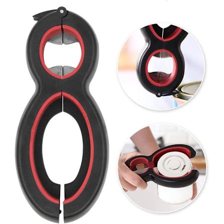 6-i-1 Multifunktionell Flasköppnare i Rostfritt Stål