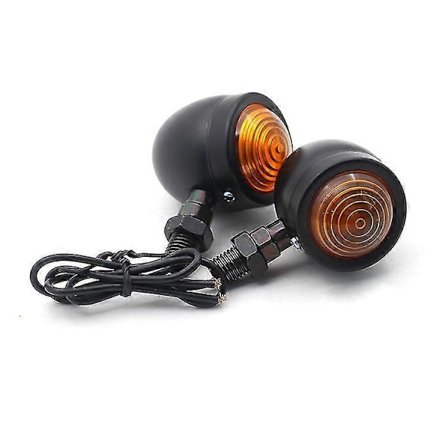 Moottoripyörän vilkut Retro Suuntavilkut Valo Suuntavilkku Valo Suuntavilkku Yleismallinen (1 pari, Musta)