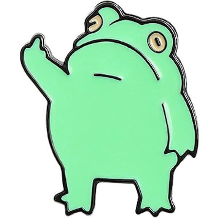 Kawaii pins tegneserie sød frø broche krave pin damer tøj metal badge rygsæk dekoration kawaii ting