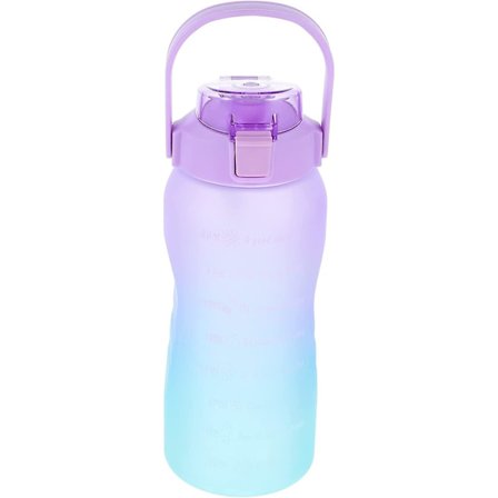 Muovista valmistettu vesipullo mehupullo leveäsuinen pullo (lilja)