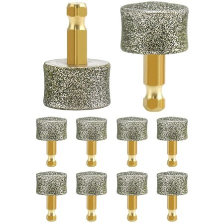 Uusin malli 2025, 10 kpl koiran kynsienhiomapäitä: Timanttikärkinen vaihtopää sähköiseen lemmikkieläinten trimmeriin, hiljaiset kynsien tasoitusosat, 