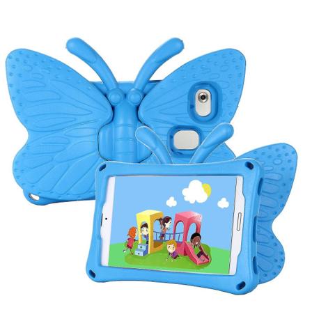 Butterfly Samsung Galaxy Tab A7 Lite 8.7 T220/t225 2021 -kotelo, lapsille sopiva, pehmeästä EVA-vaahtomuovista valmistettu, paksut neljä kulmaa, 