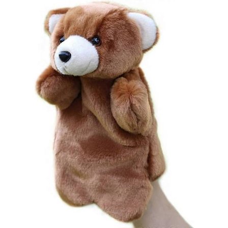 Dyrehånddukke, Plussj Bjørn Hånddukke for Barn Småbarn, Søte Dyr Plussj Leke (Brun) db