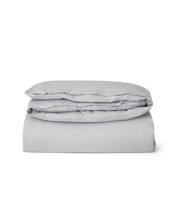 Lexington Hotel sateen duvet cover light gray
