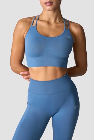 Define Seamless Sports Bra Dusty Steel Blue