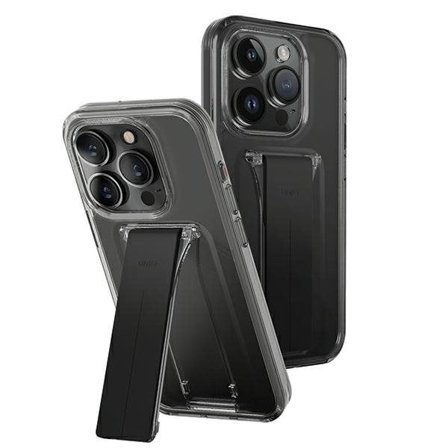 Uniq Heldro Mount fodral med stativ iPhone 15 Pro 6,1" rök/ånga rök