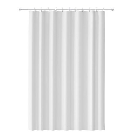 Hvid Anti-Mildew Bruseforhæng, Bruseforhæng 180x180cm