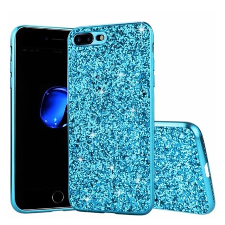 Glitter iPhone SE 2020 kuoret - Sininen