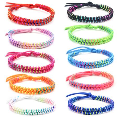 10 håndlagde flettede armbånd i fargerike Nepal-vevde vennskapsarmbånd Justerbare armbånd for venner
