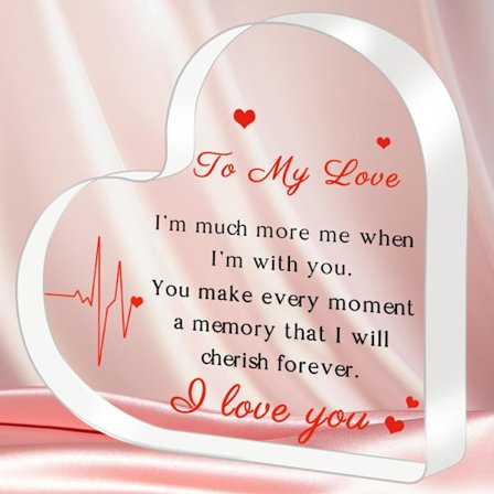 Lahjat tyttöystävälle/poikaystävälle - Akryylinen koristeellinen kyltti, vuosipäivä, joulu, ystävänpäivä, syntymäpäivälahja aviomiehelle/vaimolle