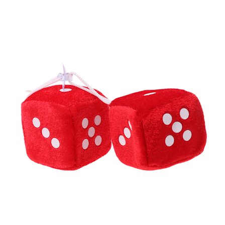 1 par Fuzzy Dice Dots Backspegelhängare Dekoration Bilstylingtillbehör
