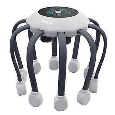 Älykäs sähköinen mustekalapään hierontalaite hiustenhoitoon, ympäröivä päähierontalaite ajastimella stressin lievitykseen