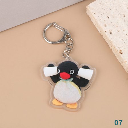 Sarjakuva akryylinukke avaimenperä Kawaii Penguin Peripheral Toy Bac