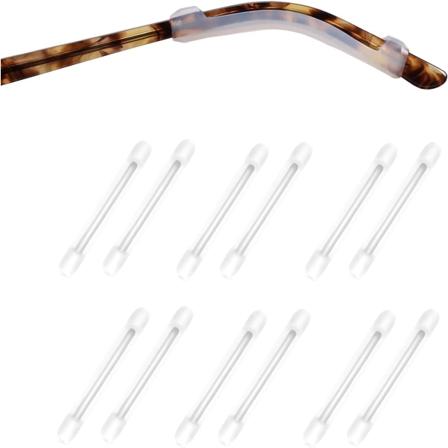 6 par silikonbriller stangspisser hylseholder, sklisikre elastiske briller øregrep komfort briller holdere bak ørene for lesing G