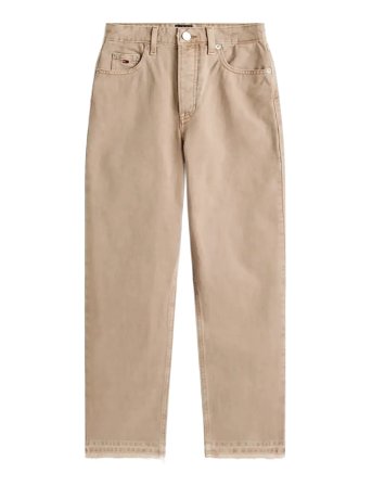 Tjw Layla Hr Slim Str Raw Edge Beige Tommy Jeans