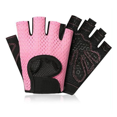 Menn Kvinner Treningshansker Halvfinger Rosa Vektløfting Sykling Trening