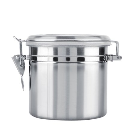 1100ml Rostfri Kaffebehållare Vakuumförseglad Förvaringsburk för Te Socker Bönor Lufttät Kökstunna [HK]