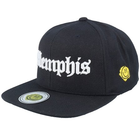Lucid Smile - Black - snapback - Cap - Memphis 3d Script Black Snapback - Hatstore