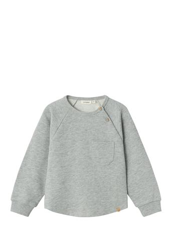Nmmlander Ls Sweat Lil Tops Sweat-shirts & Hoodies Sweat-shirts Grey Lil'Atelier