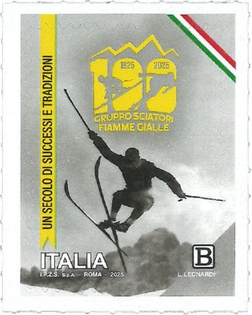 Italien - 100-året for Fiamme Gialle-skigruppe - Postfrisk frimærke