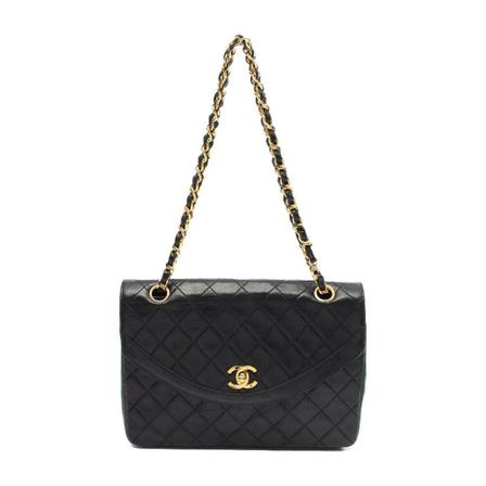 Chanel Vintage Pre-owned Shoulder Väska svart, Dam Vintage Väskor, Dam, Storlek: ONE SIZE