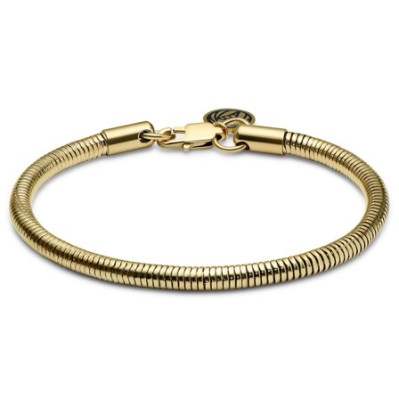Essentials | Pulsera de cadena de serpiente dorada de 4 mm para hombres - Pulseras de acero