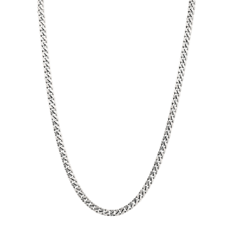by BILLGREN Silverhalsband | Pansar 6 mm Nobel Accessoarer Herr Silver 50 cm