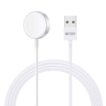 TECH-PROTECT ULTRABOOST MAGNETISK LADEKABEL 120cm APPLE WATCH WHITE