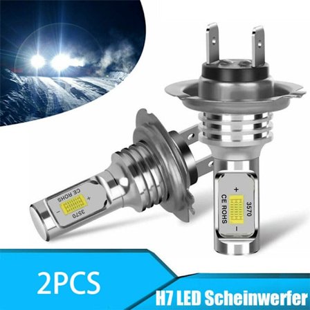 2kpl H7 LED-auton jälkiasennettavat hehkulamput DRL H4 otsalamppu