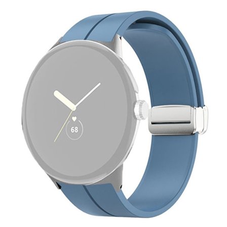Google Pixel Watch silikoninen ranneke - Hopea Solki / Sininen