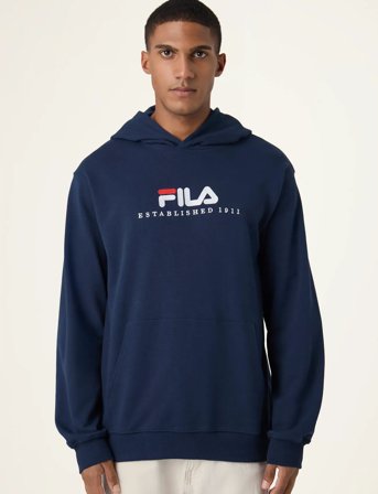FILA Valsera Regular Logo Hoodie - Black - L