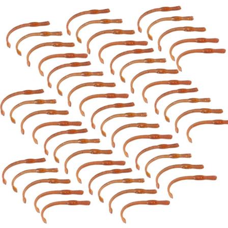 50 stk 77 mm ormeform Bløde lokker agn Naturlignende lokkemad Ormhale fiskegrej