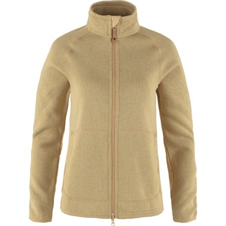 Fjällräven Women's Övik Fleece Zip Sweater in Dune Beige | Size: Medium, G-1000