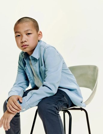 Mango Cotton Denim Shirt - Blue - 8