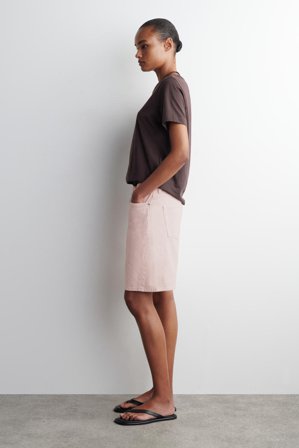 COS Women's Bermudas Vaqueras Corte Recto in Naranja