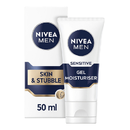 NIVEA Ansiktskräm Sensitive Skin & Stubble Gel Moisturiser 50 ml MEN Ansikte Herr 50ML