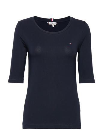 Th Cool Solid Round-Nk 1/2 Slv Blue Tommy Hilfiger