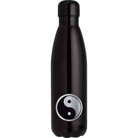 Vattenflaska med Yin & Yang - Svart
