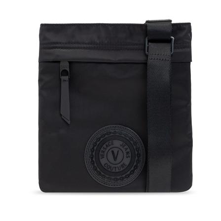 Versace Jeans Couture, Shoulder Bag With Logo Zwart, Heren, Maat:ONE Size,stof