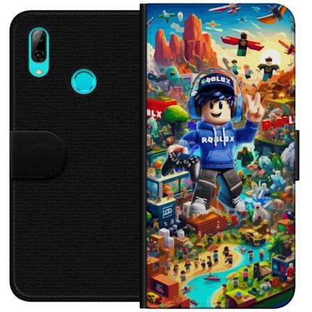 Yhteensopiva Lompakkokotelo Huawei Huawei P smart 2019 Suuri yksityiskohtainen Roblox-maailma täynnä hahmoja, seikkailuja ja värikkäitä ympärist