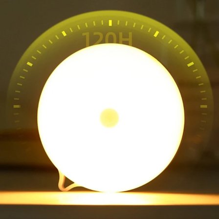 Rund berøringsfølsom lampe med ladesensor nattlampe trådløs c